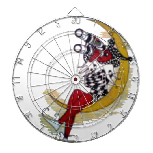 Cible De Fléchettes Vue cosmique : Elfe sur la lune aventure (Devant)