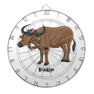 Cible De Fléchettes Water buffalo with flowers