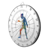 Cible De Fléchettes watercolor fencing (Devant droit)