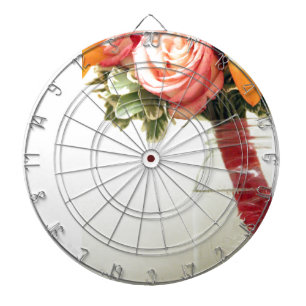 Cible De Fléchettes weding flowers pink orange rose customitis