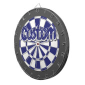 Cible De Fléchettes White, Navy Blue, And Charcoal Gray - Custom Text (Devant droit)