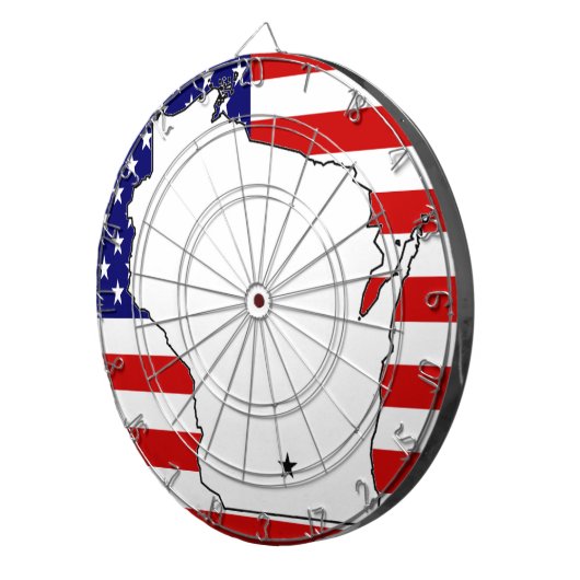 CIBLE DE FLÉCHETTES WISCONSIN MAP (Devant droit)