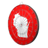 Cible De Fléchettes Wisconsin rouge et blanc (Devant droit)