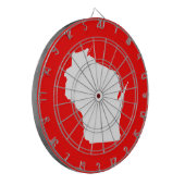 Cible De Fléchettes Wisconsin rouge et blanc (Devant gauche)