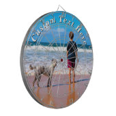 Cible De Fléchettes With Dog Photo Dart Board Personalized Text (Devant gauche)