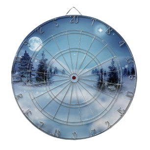 Cible De Fléchettes Wonderland d'hiver de nuit