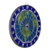 Cible De Fléchettes World Globe and Ship on Blue (Devant gauche)