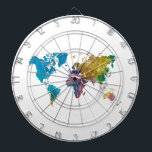Cible De Fléchettes World map in watercolor<br><div class="desc">Watercolor world map with vibrant colors and a perfect finish</div>