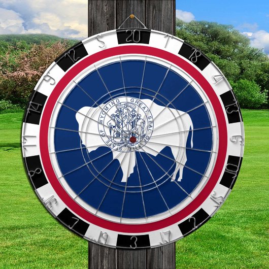 Cible De Fléchettes Wyoming Dartboard USA & Wyoming Flag / jeu