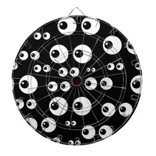 Cible De Fléchettes yeux blancs noirs