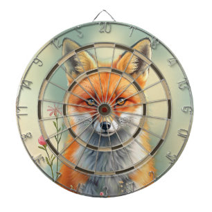 Cible De Fléchettes Yeux frappants d'un renard roux rusé règlement
