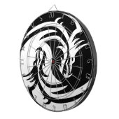 Cible De Fléchettes Yin et Yang dragon blanc et noir (Devant droit)