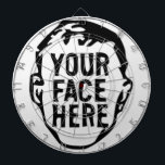 Cible De Fléchettes Your Face Here Dartboard<br><div class="desc">Looking For Something One-Of-A-Kind?
Easily upload photos,  artwork,  text,  and more!
CREATE YOUR OWN CUSTOM ITEM NOW</div>