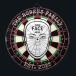 Cible De Fléchettes Your Face Here Dartboard<br><div class="desc">A dartboard is a popular recreational and competitive game that provides hours of fun for players of all ages and skill levels. Typically made from sisal fibers, cork, or electronic components, dartboards are designed to withstand the impact of darts while offering precise scoring zones. Standard dartboards feature a circular design...</div>