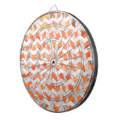Cible De Fléchettes Zebra Chevron orange et blanc (Devant droit)