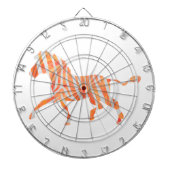 Cible De Fléchettes Zebra Orange et Silhouette blanche (Devant)