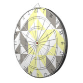 Cible De Fléchettes ZigZag géométrique jaune et argent (Devant droit)