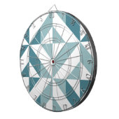 Cible De Fléchettes ZigZag géométrique vert turquoise à deux tons (Devant droit)