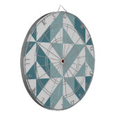 Cible De Fléchettes ZigZag géométrique vert turquoise à deux tons (Devant gauche)