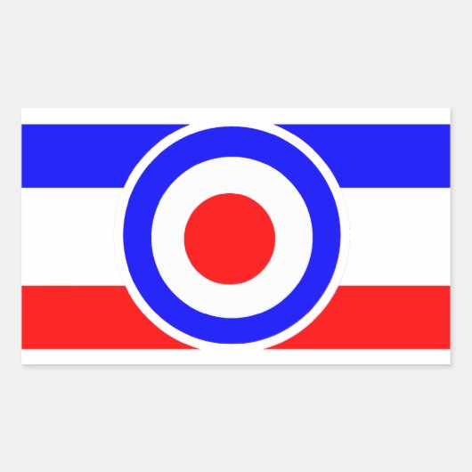 Cible de scooter moyen avec bandes Stickers Rectan (Devant)