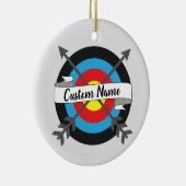 Cible personnalisée et flèches Ornement de Noël (Droite)