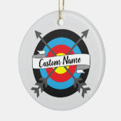 Cible personnalisée et flèches Ornement de Noël (Gauche)