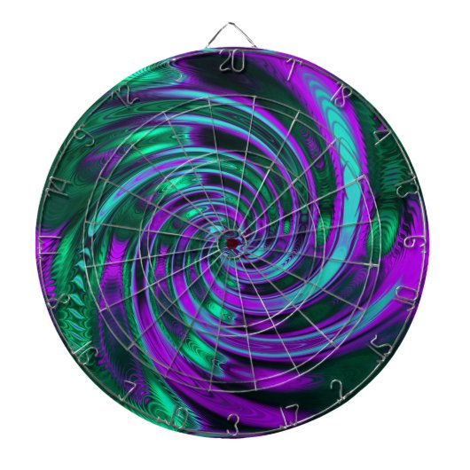 Cibles de flechettes 6B en marbre fractal (Devant)
