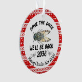 Cicada 2021 sparen de datum wij terug 2038 zullen  ornament (voorkant)