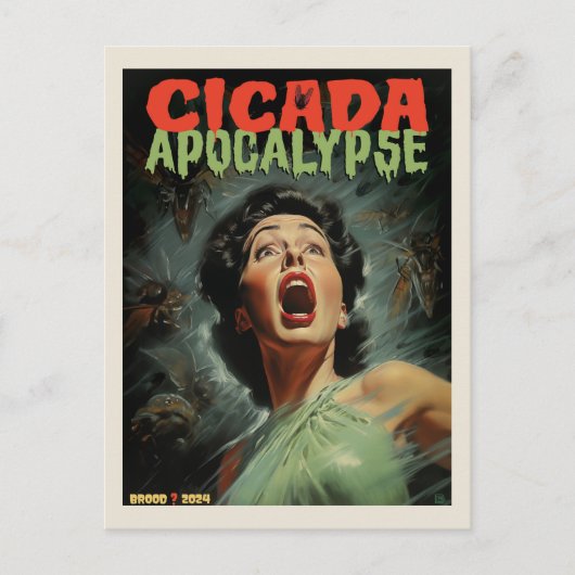 Cicada Apocalypse 2024 Briefkaart (Voorkant)