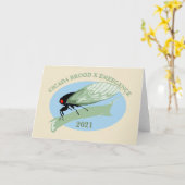 Cicada Brood X Emergence 2021 Kaart (Gele Bloem)