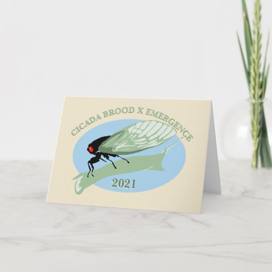 Cicada Brood X Emergence 2021 Kaart (Voorkant)