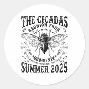 Cicada Brood XIV Reünie Tour Zwerm Cicadas Zomer Ronde Sticker