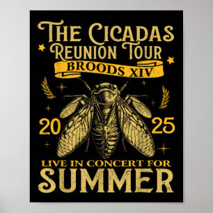 Cicada Brood XIV Zomer 2025 Reünie Tour Zwerm CI Poster
