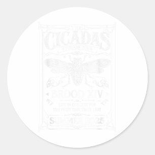 Cicada Brood XIV Zomer 2025 Reünie Tour Zwerm CI Ronde Sticker