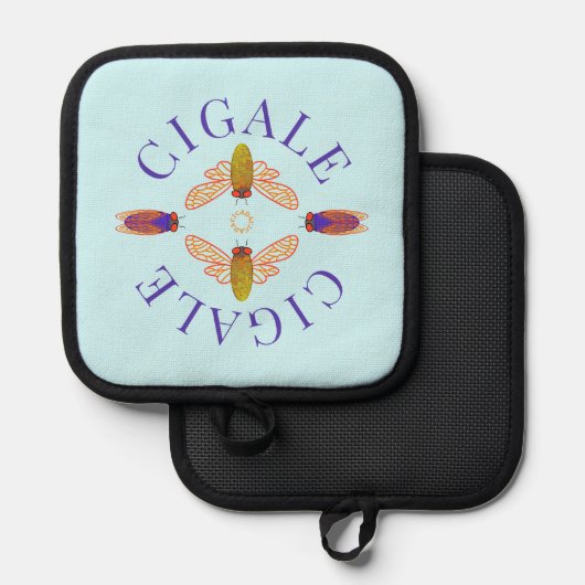 Cicada Cigale Pannenlap (Voorkant / Achterkant)