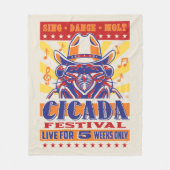 Cicada Country Music Festival Fleece Deken (Voorkant)