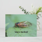 Cicada Foto Verjaardag Kaart (Staand voorkant)