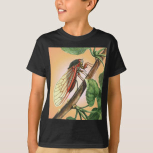 Cicada Insect Illustration Art T-shirt