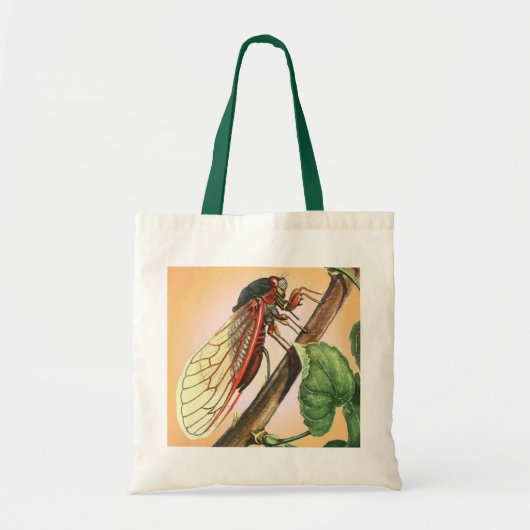 Cicada Insect Illustration Art Tote Bag (Voorkant)