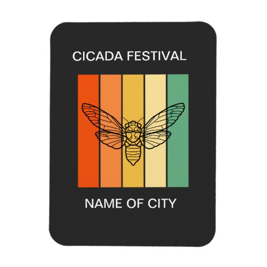 Cicada insect lover Custom Magneet (Verticaal)