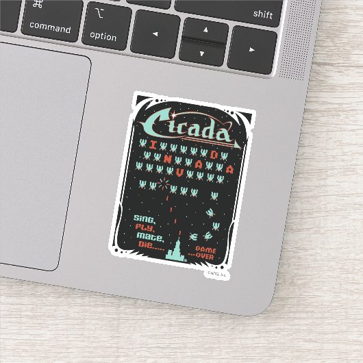 Cicada Invada Sticker (Detail)