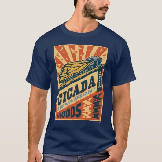 Cicada Invasion 2024 Brief Pers T-shirt (Voorkant)