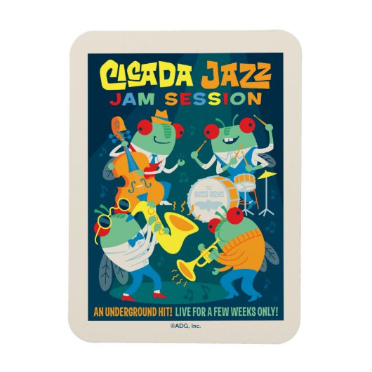 Cicada Jazz Jam Sessie Magneet (Verticaal)
