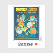 Cicada Jazz Jam Sessie Sticker (Vel)