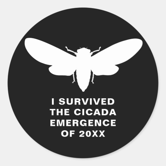 Cicada Magicada Emergence Survivor Ronde Sticker (Voorkant)
