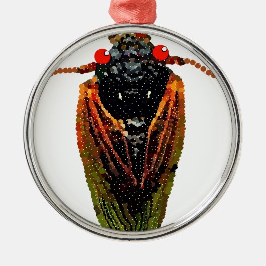 Cicada Metalen Ornament (Voorkant)