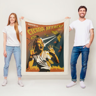 Cicada schreeuwende dame 2024 fleece deken