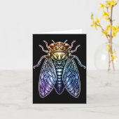 Cicada Shirt Insect Great Eastern Brood X Cicadas Kaart (Gele Bloem)