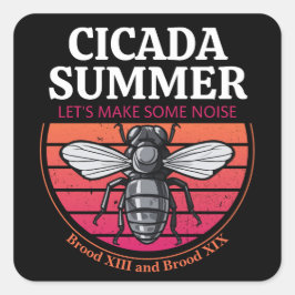 Cicada zomer beste cadeau aan Cicada brood liefheb Vierkante Sticker