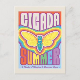 Cicada zomer liefde briefkaart